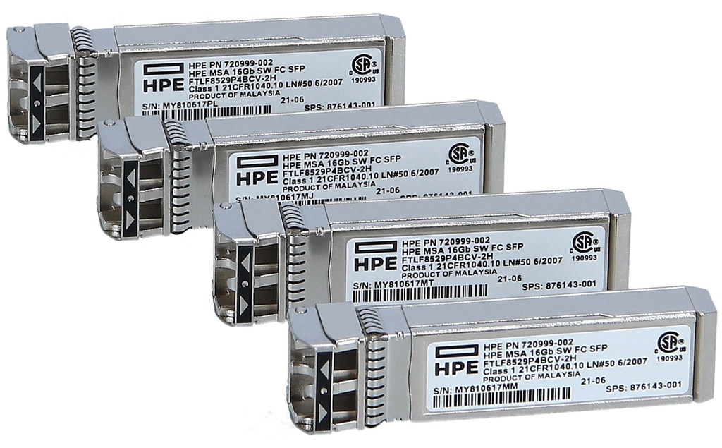 SFP HPE MSA 16Gb SW FC SFP 4pk XCVRC8R24B